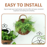 2Pcs Round Hanging Planter Burlap Flower Basket Flower Hanging Basket Wall Hanging Garden Planter V1369-AZ3-W-02590