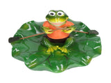 Simulation Resin Floating Lotus Leaf Frogs Ornament Fish Pond Fountain Landscape Decor V1294-YM0715-3111210437011