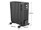 Dimplex Oil Free 1.5kW Column Heater w/ Thermostat in Black ECR15