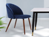 Levede 2x Dining Chairs Seat French Navy CH1037-2-NV