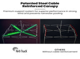 RED TRACK 3x3m Premium Pop Up Gazebo Marquee, Patented Steel Cable Canopy Support System, Wheeled V219-OTDGZWRT33KB