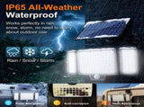 210 LED Outdoor Wall Light Integrated Solar Panel and 3 Sensor Modes , 3 Head Adjustable LED V888-ELOSUNG55117-2