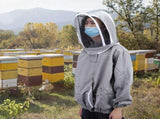 Beekeeping Protective Veil Jacket Bee Suit Smock with Double Zippers Beekeeper AccessoryGray V1294-YM0901-3111200075311