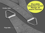 Instahut Sun Shade Sail Shadecloth Canopy Rectangle 280gsm 4x7m SAIL-DL-H-4X7-C-GR