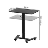 Levede Mobile Standing Desk Adjustable Height Table DH1074-BK-AU