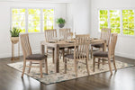 9 Pieces Dining Suite 210cm Large Size Dining Table & 8X Chairs with Solid Acacia Wooden Base in Oak V43-DS-JAV-9PC-OAK