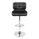 Artiss 2x Bar Stools Gas Lift Leather Padded Stool Black BA-TW-4059-BKX2