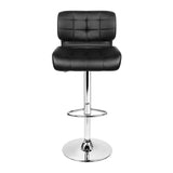 Artiss 2x Bar Stools Gas Lift Leather Padded Stool Black BA-TW-4059-BKX2