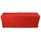 Stretch Spandex Table Cover Good Elasticity Washable Reusable Red Stretchable Tablecloth with 4 V1294-YM0523-3118220044513