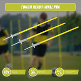 Agility Slalom Training Poles Soccer Rugby Set V63-798667