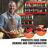 VEVOR 10-Compartment Chicken Nest Box Mental Box with Inclined Nesting Boxes V952-JSCDX3045INCT4Y3WV0