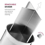 JWDX Storage Containers Clearance! Kitchen Living Room Storage Bucket Household Stainless Steel V1189-LWWAL-20260325-02990