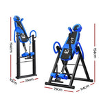 Everfit Inversion Table Gravity Exercise Inverter Back Stretcher Home Gym Blue IVT-6313-BL-BK