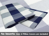 Light Blue Farmhouse Buffalo Plaid Pillow Covers 18x18 Set of 2 Patio Outdoor Decor Neutral V1189-WXFWAL-20260319-01555