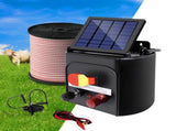 Giantz Fence Energiser 3KM Solar Powered Electric 400M Poly Tape Insulator SFC-FIK-TAPE-3KM
