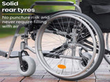 EQUIPMED Extra-Wide Folding Wheelchair, Aluminium Frame, 150kg Capacity, 24 Inch Wheels, Park V219-HELWLCEQW31A