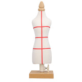 Doll Dress Form 12.2 Inch Canvas Clothes Sewing Mannequin Table Top Display Clothing Stand with V1294-YM0901-3117240185712