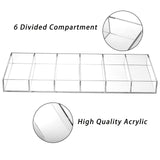 2 Pack Acrylic Sunglasses Organizer, 6 Slot Clear Eyeglasses Storage Case, Stackable Eyewear Display V1369-AZ3-W-02646