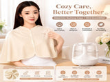2 pcs Relaxing Winter Set - Beige Nursing Cape and White Mini Humidifier Soothing Soft Postpartum V888-ELOSUNG53441