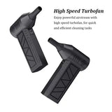 Black High-Speed Mini Turbo Fan for Camping and Outdoor Use - Handheld 130,000 RPM Brushless Blower V888-ELOSUNG11700