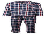 Mens Flannelette Pyjama Set Sleepwear Soft 100% Cotton PJs Two Piece - Navy/Red Check - S V563-JSPJ4-90-S