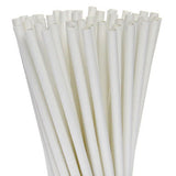 200 Pack White Drinking Straws Biodegradable Eco Paper Birthday Party Event Bistro Bar Cafe Take V382-WHITESTRAW200
