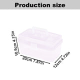 Transparent Storage Box, Clear Storage Latch Box Plastic Container Plastic Carrying Case with Handle V1189-LWWAL-20260401-06874
