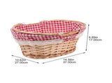 Natural Red Woven Picnic Basket Simple and Generous Design Easy to Move V1369-AZ3-W-20904