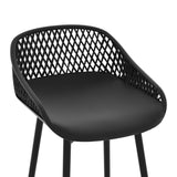 Gardeon 4x Outdoor Bar Stools Plastic Black ODF-BA-CHAIR-PP-4X