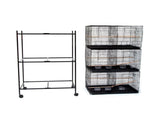 Samland Set of 3 Breeding Bird Cage with Center Dividor with Stand V1060-403WITHSTAND_W