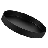 Round Black Metal Storage Tray Multipurpose Serving and Jewelry Organizer V1366-AZ2-W-26121