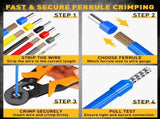 ELEAD 1188Pcs Ferrule Crimping Tool Kit w/ Automatic Wire Stripper & Crimper V465-70196