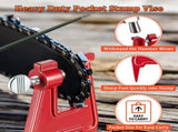 Chainsaw Chain Sharpening Kit with Roll-Up Pouch, Round Files, Flat File, Depth Gauge, Guide and V1341-ZY-M3SQ5TXT-D