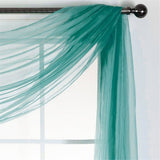 Sheer Window Scarf 216 inch Extra Long, Soft Textured Bed Canopy Scarf Curtains for Event V1370-AZ4-13092