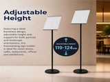 A3 Premium Floor Poster Stand Adjustable Height Business Menu Display Pedestal Sign V63-959011