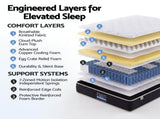 Giselle 35cm Queen Mattress Firm with Copper Memory Foam and Edge Support MATTRESS-E-REGAL-35-Q