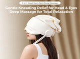 3-in-1 Heated Head Eye and Neck Massager with 360&deg Wrap Design, Adjustable Corded Controller and V1341-ZY-EP7EY8BP-BEIGE