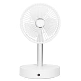 Mini Shake Head Fan Portable Folding Telescopic Electric Fan for Home Office OutdoorWhite V1294-YM0901-3113210043811