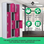 12-Door Locker for Office Gym Shed School Home Storage - Padlock-operated V63-838901