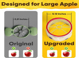 5.12-Inch Apple Slicer - 8 Slices, Ultra-Safe & Heavy-Duty Stainless Steel Extra Large Apple Cutter, V1258-DP02-F-730