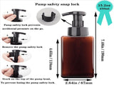 10 Pack Foaming Soap Dispenser 15Oz Refillable Foam Liquid Hand Soap Empty Plastic Pump Bottle V1369-AZ3-W-11757