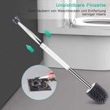 Toilet Brush and Holder,304 Stainless Steel Toilet Bowl Brush Rust-Resistant with Small Baffle More V1366-AZ2-W-24593