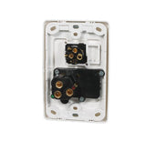 2000 Series 250V 10A Vertical Mount Single Switch Socket Outlet with Removable Extra Switch, White V1202-V1-CLI2015VXWE