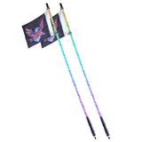 2 PCS 5 FT Whip Light, APP & RF Remote Control Led Whip Light, Waterproof Spiral RGB Chasing Lighted V952-CRKJPPTDZ5YCJCVCMV9