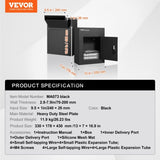 Through The Wall Drop Box, Heavy Duty Steel Through the Wall Mailbox with 2.8-7.9" 13" Combination V952-CQXBX13717IN9YIN4V0