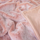 J Elliot Home Archie Soft Pink Faux Fur Throw Rug 130 x 160cm V442-IDC-THROW-ARCHIE-SOFTPINK-RE