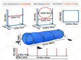 Dog Agility Training Equipment, 5 PCS Set with Adjustable High Hurdles,6 Weave Poles, Tunnel, Jump V952-TYKMJKCTJJCKQMHUSV0
