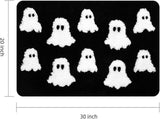 Halloween Bath Mat Spooky Ghosts Gothic Home Decor Black Rugs for Non Slip, Spooky Goth Gift Cute V1258-DP02-C-562