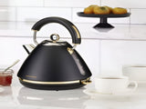 Morphy Richards Ascend Soft Gold Satin Black 1.5L Electric Kettle Rapid Boil MRSGK15B