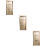 3 Piece Wood Miniature Dollhouse Furniture Set Accessories for Door Decoration and Craft Projects V1370-AZ4-16039